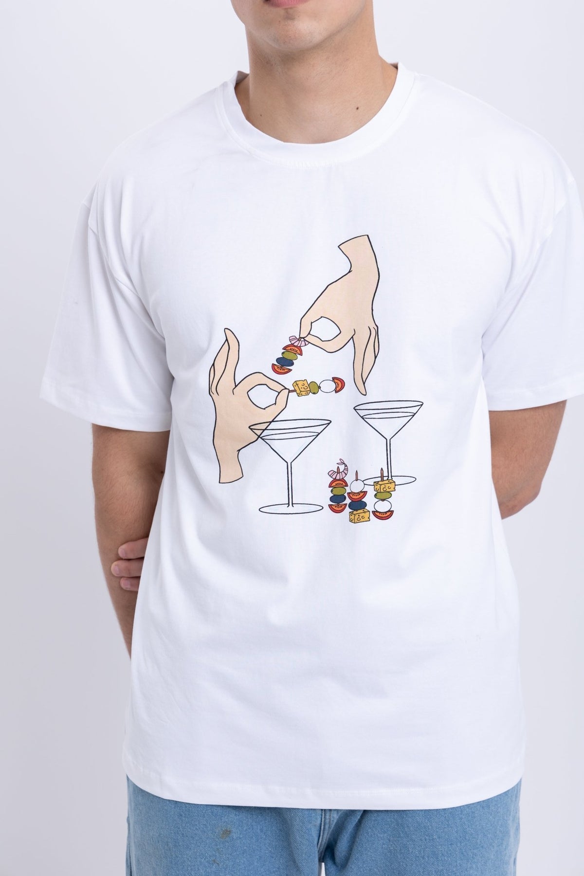 Cheers White T-Shirt for Men