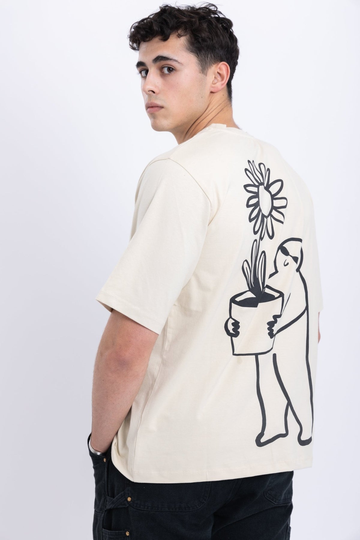 Beige T-Shirt for Men
